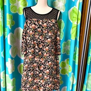 2/$15- Charlotte Russe Floral Cold Shoulder Dress